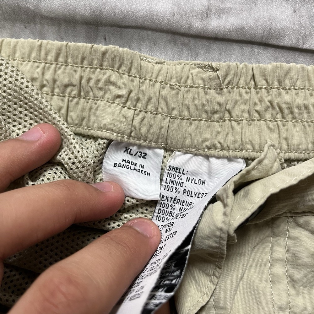 Columbia Pants Mens 32 Beige Convertible Ripstop Cargo Nylon Outdoor Xl 32 Fish - Picture 6 of 10